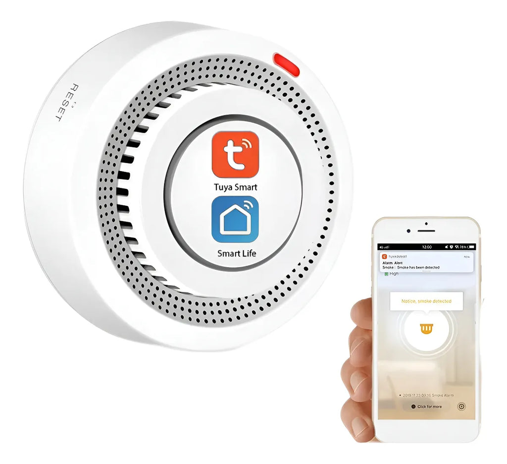 Detector de Humo Inteligente Wi-Fi | Alarma Inmediata en Casa y en tu Teléfono