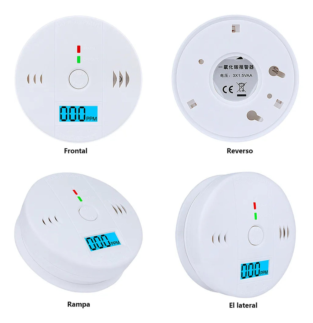 Detector de Monóxido de Carbono Digital – Pack x2