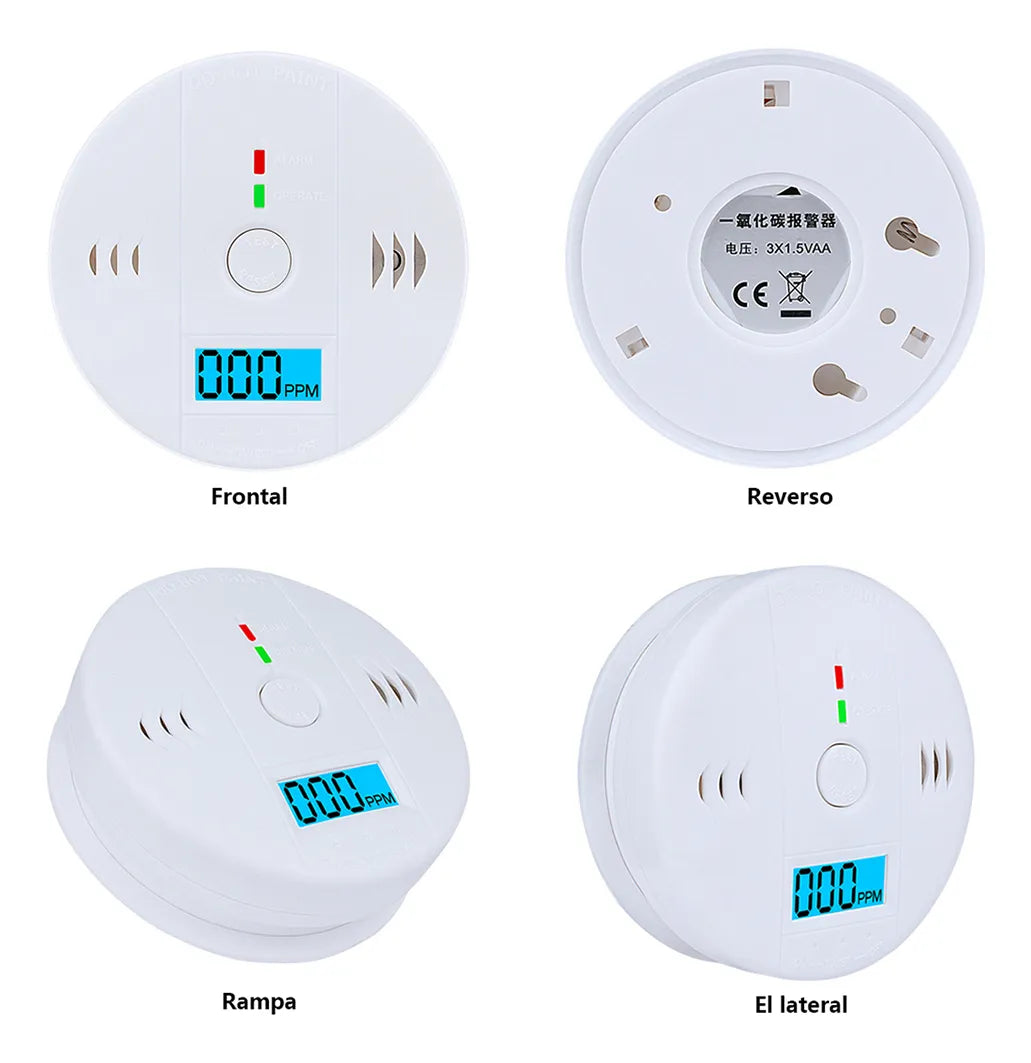 Detector de Monóxido de Carbono Digital – Pack x2