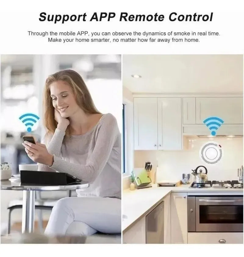 Detector de Humo Inteligente Wi-Fi | Alarma Inmediata en Casa y en tu Teléfono