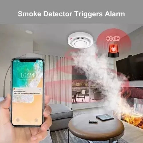 Detector de Humo Inteligente Wi-Fi | Alarma Inmediata en Casa y en tu Teléfono