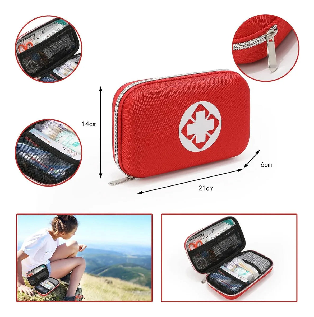 Botiquín de Primeros Auxilios Completo | Maleta Resistente para Hogar y Auto