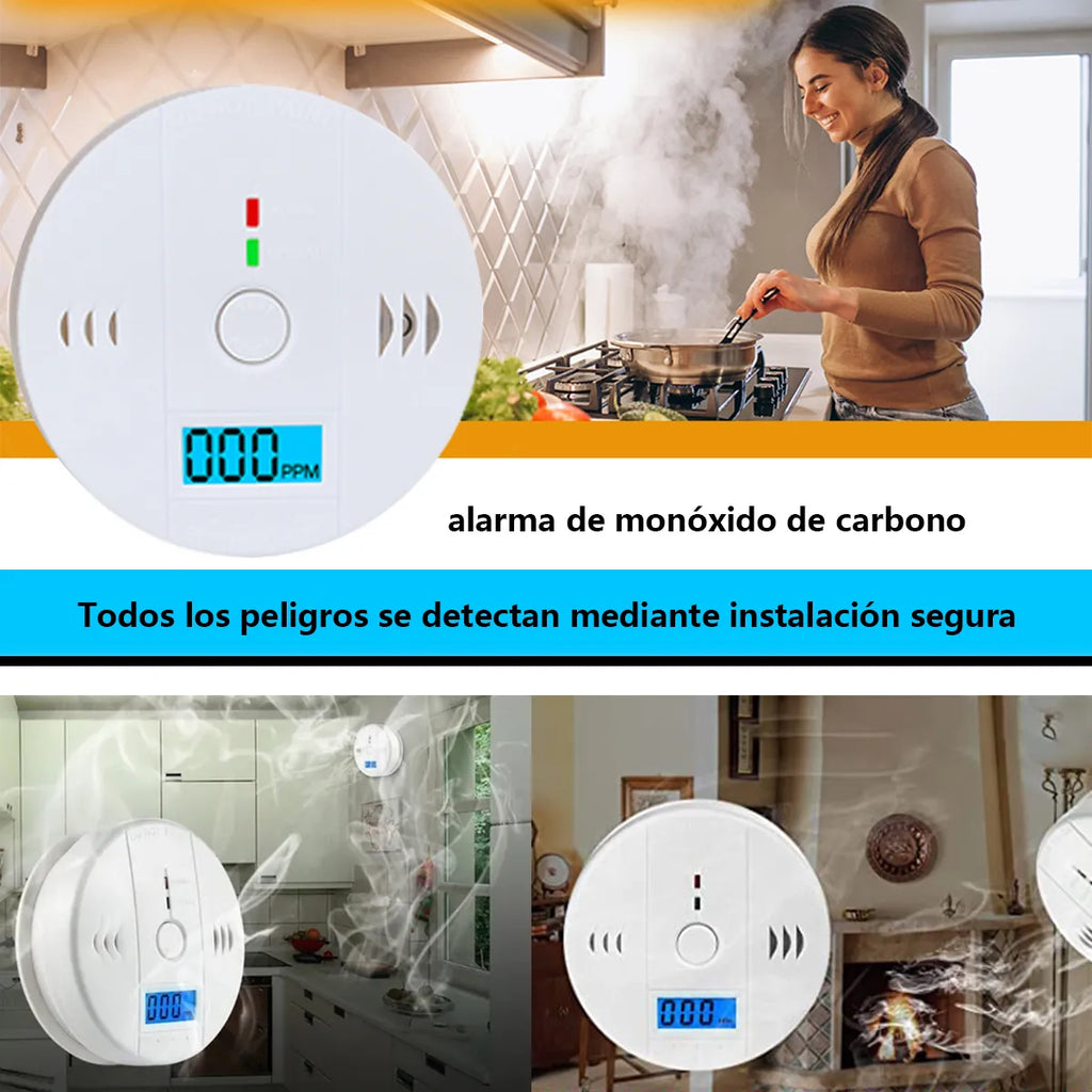 Detector de Monóxido de Carbono Digital – Pack x2